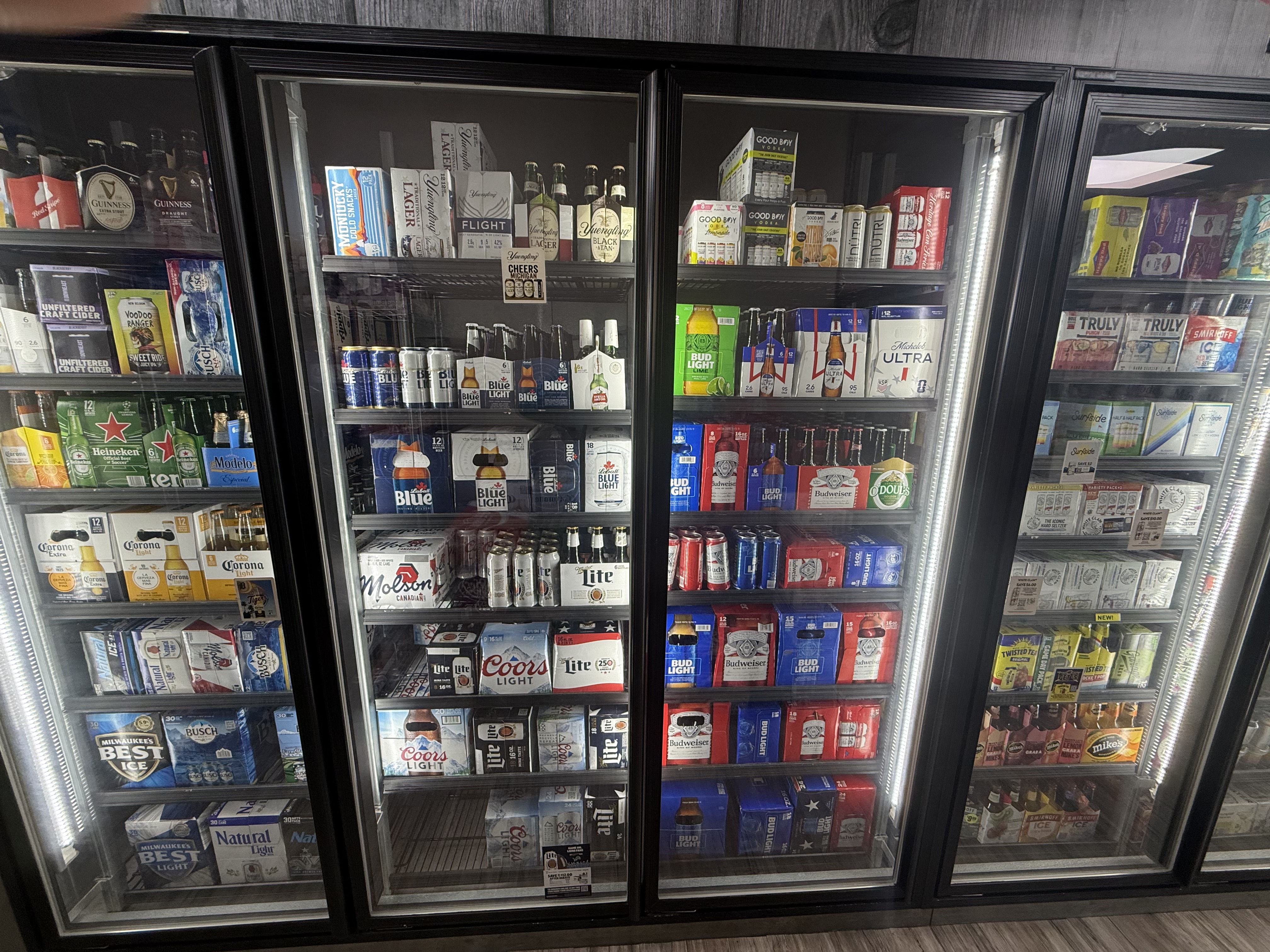 Wine and beverage selection at Smokers Only