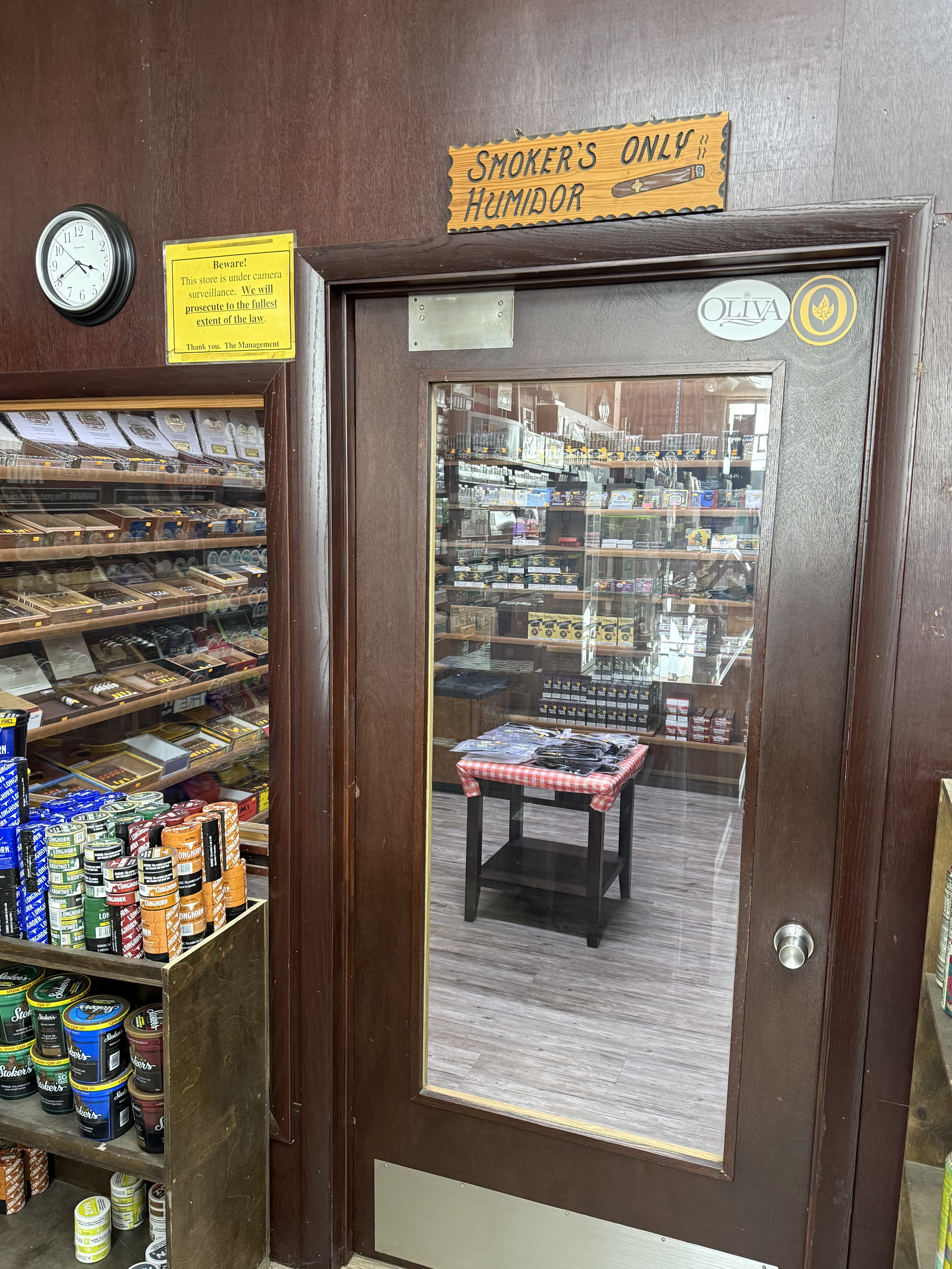Cigar selection at Smokers Only