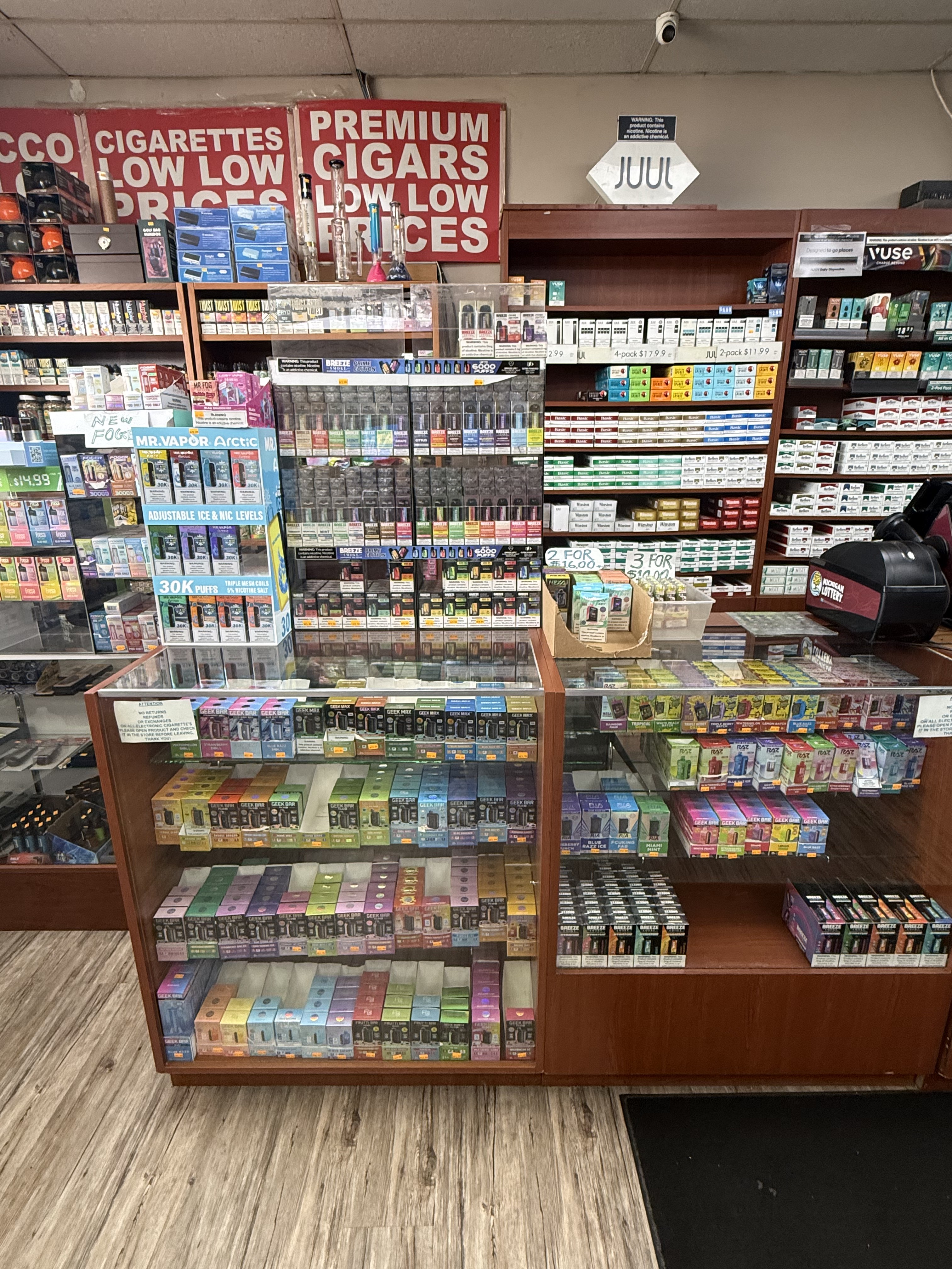 Vape selection at Smokers Only